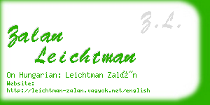 zalan leichtman business card